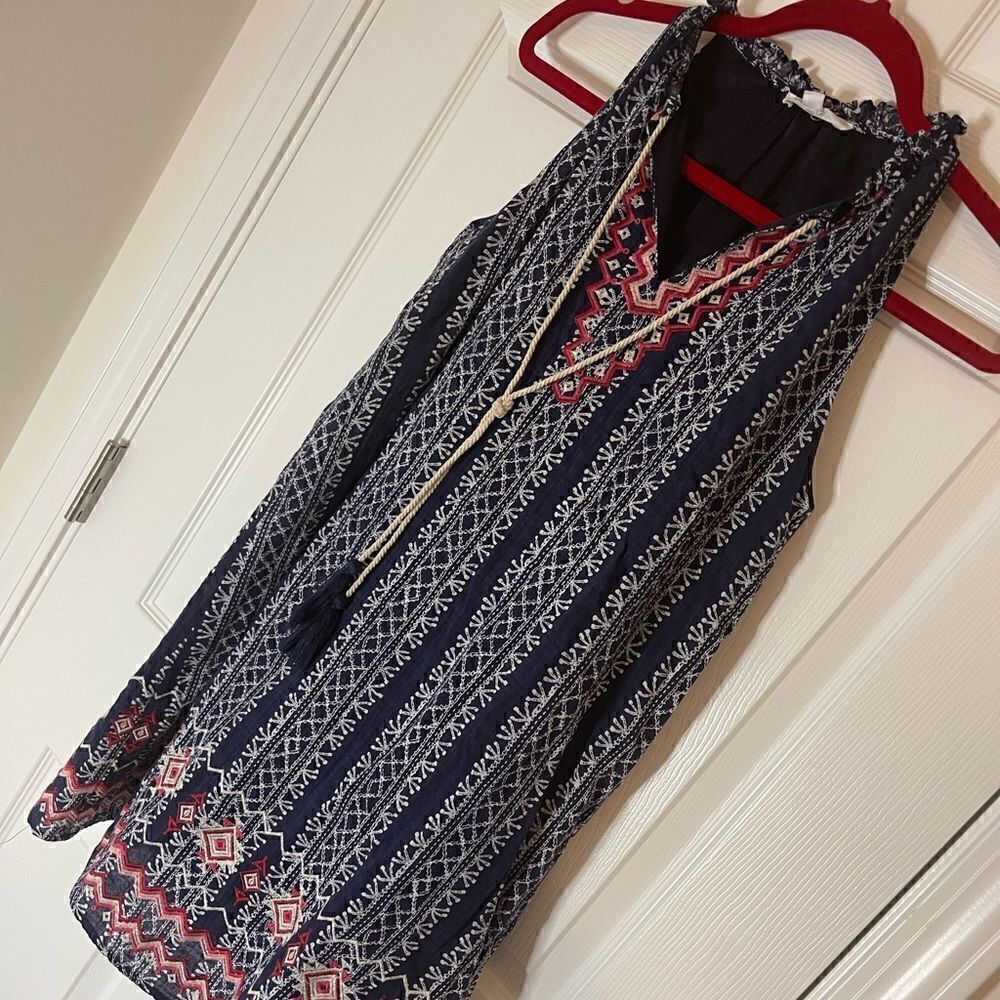 THML sleeveless XS dress boho embroidered